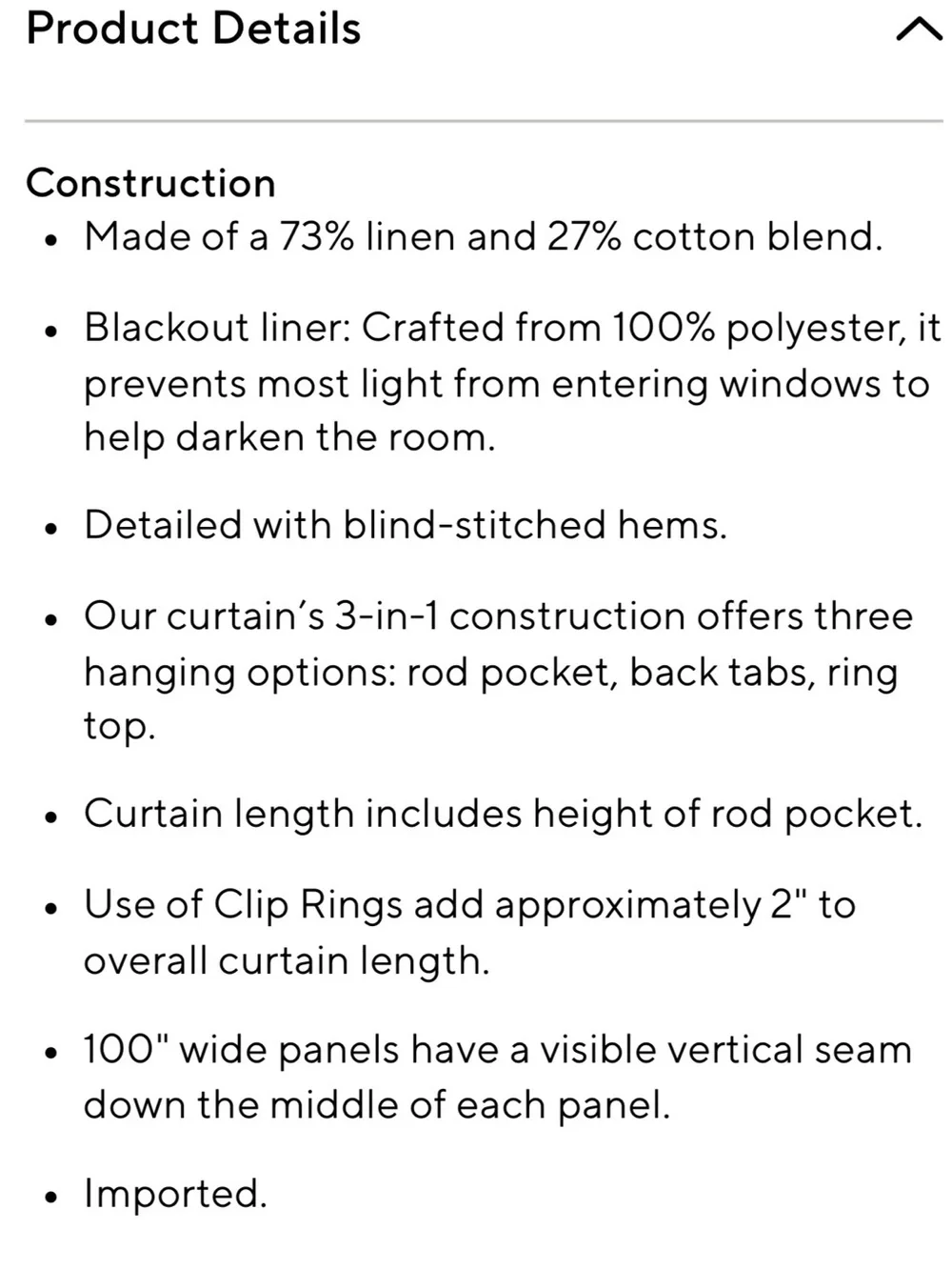 Pottery Barn Emery Linen Blackout Panel Curtains in Oatmeal
